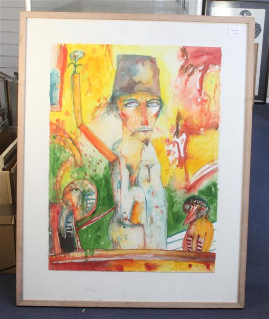 § John Bellany (1942-2013) The Magician 30 x 22in.